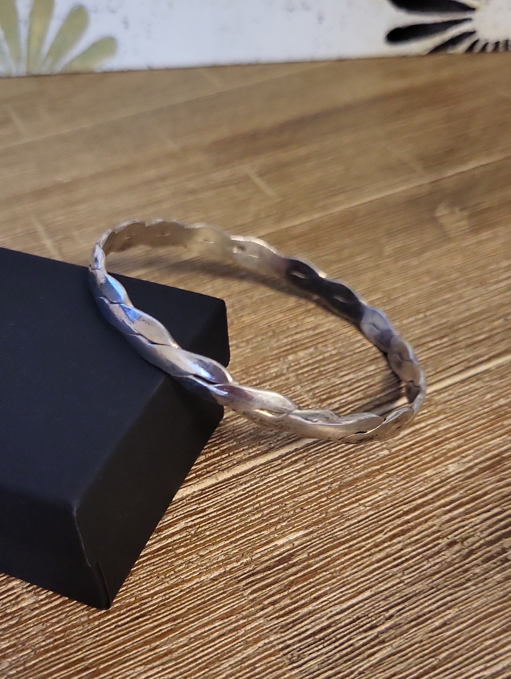 Vintage Sterling Mexico Bangle Bracelet